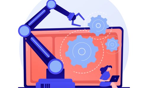 Marketing automation software and CRM. Web based solutions, customer relations management, digital commerce. Customer experience management. Vector isolated concept metaphor illustration